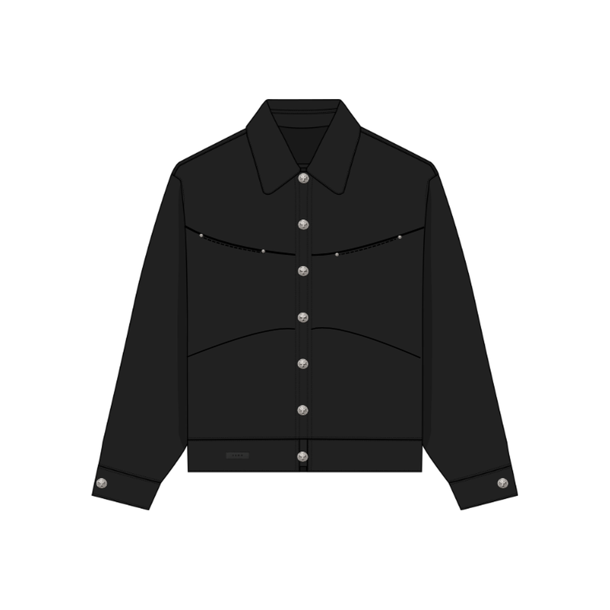 EIDO Denim Jacket in black — front view