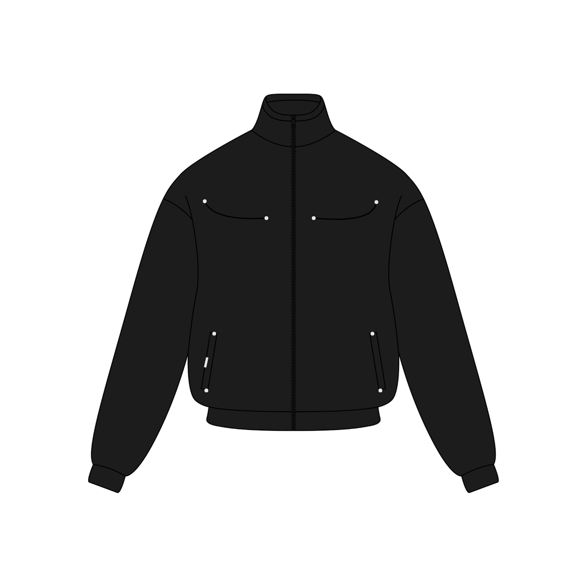 EIDO Dinner Shell Jacket in black — front view