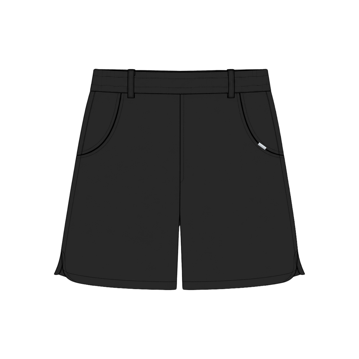 EIDO Sweat Shorts in black — front view